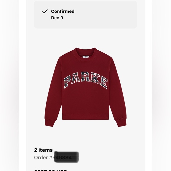 PARKE L/XL Holiday Plaid Maroon Mockneck (fleece) - Picture 2 of 2